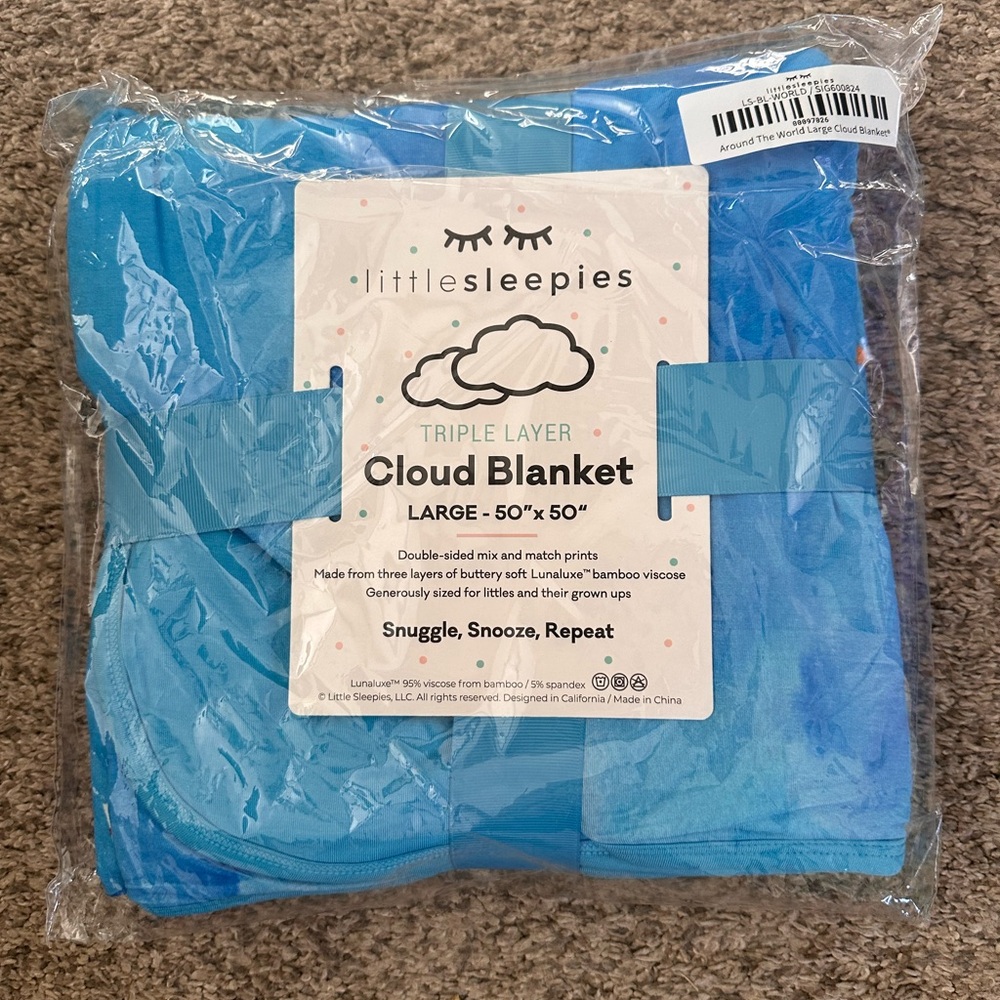 Little Sleepies Around the World Cloud Blanket